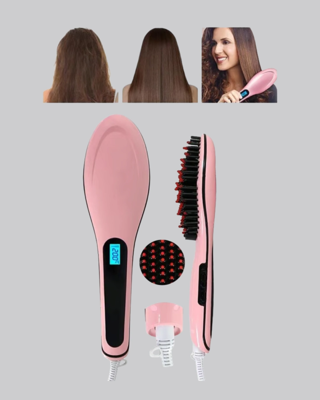 Profesyonel Saç Düzleştirici Tarak – 230°c Maksimum Isı, Hızlı Isınma Ve Seramik Plaka ( Lisinya )