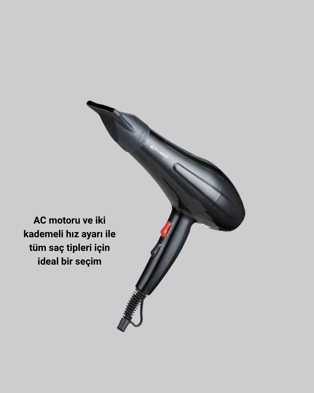 Profesyonel Saç Kurutma Makinesi – Ac Motor, Soğuk Üfleme, 2 Hız Kademesi ( Lisinya )