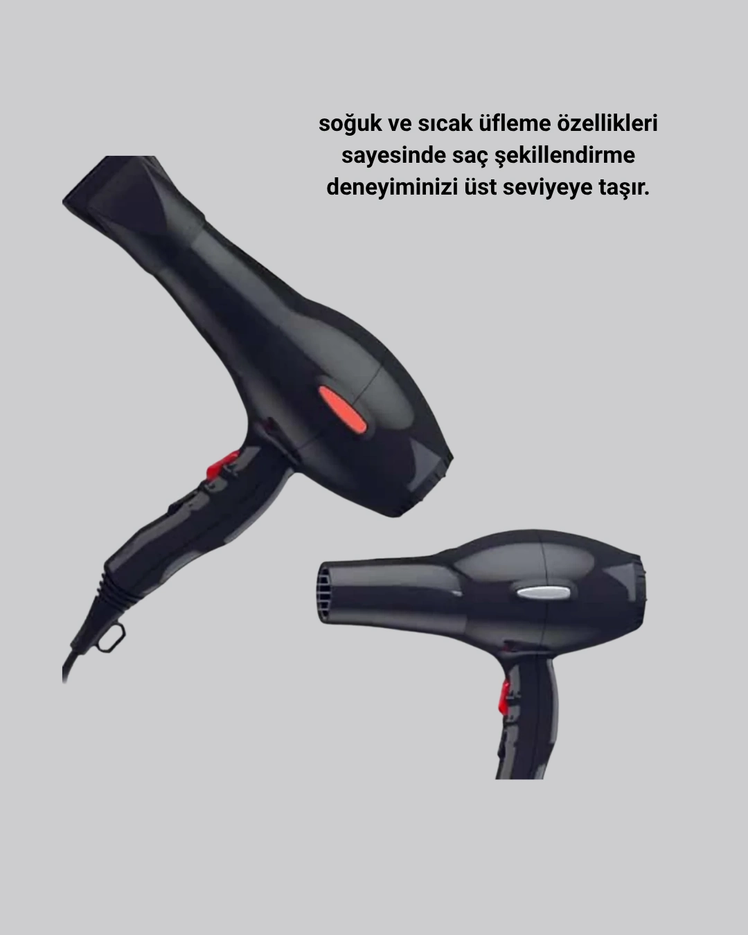 Profesyonel Saç Kurutma Makinesi – Ac Motor, Soğuk Üfleme, 2 Hız Kademesi ( Lisinya )