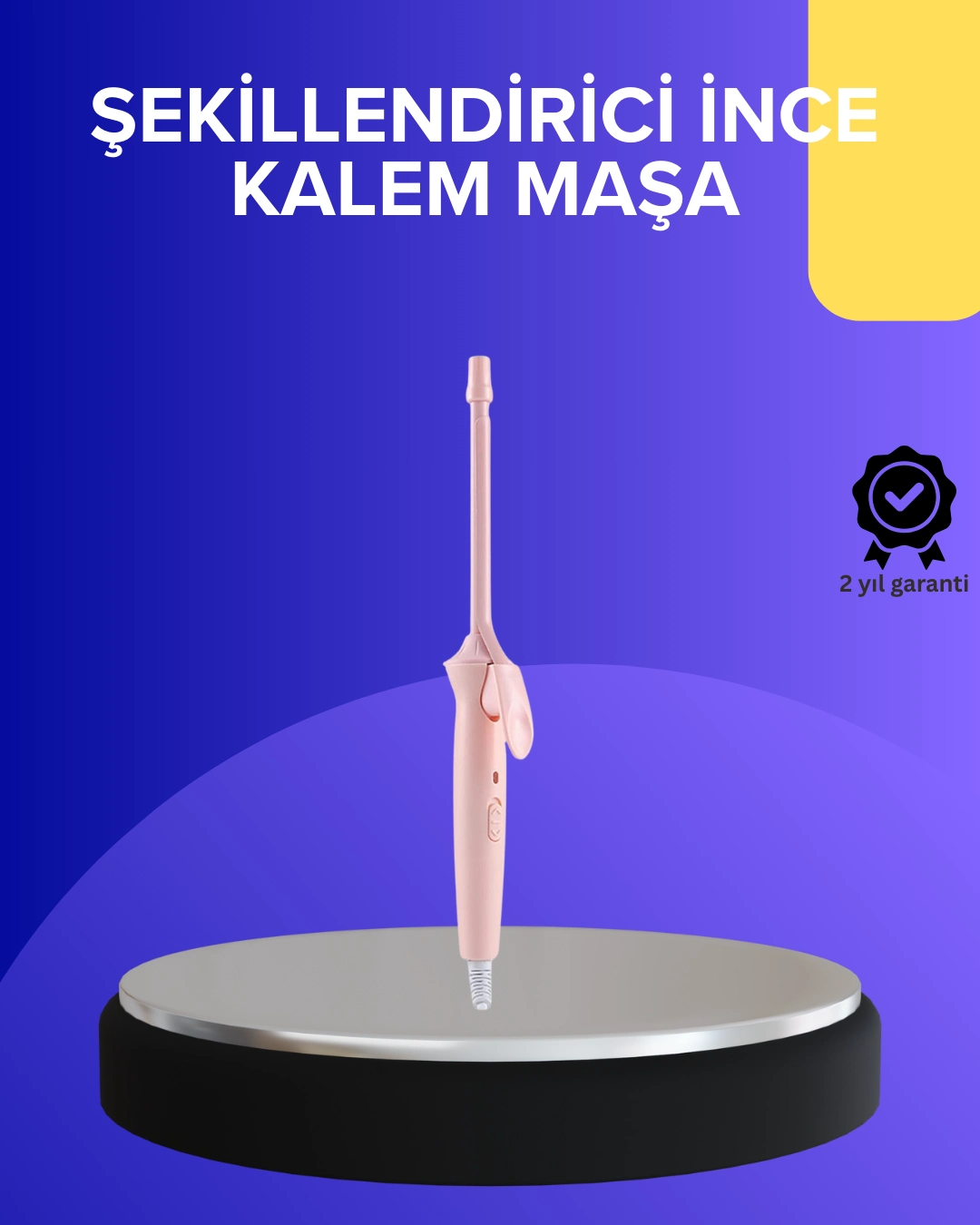 Profesyonel Saç Maşası 9mm Seramik Kaplama İnce Bukle Maşası ( Lisinya )