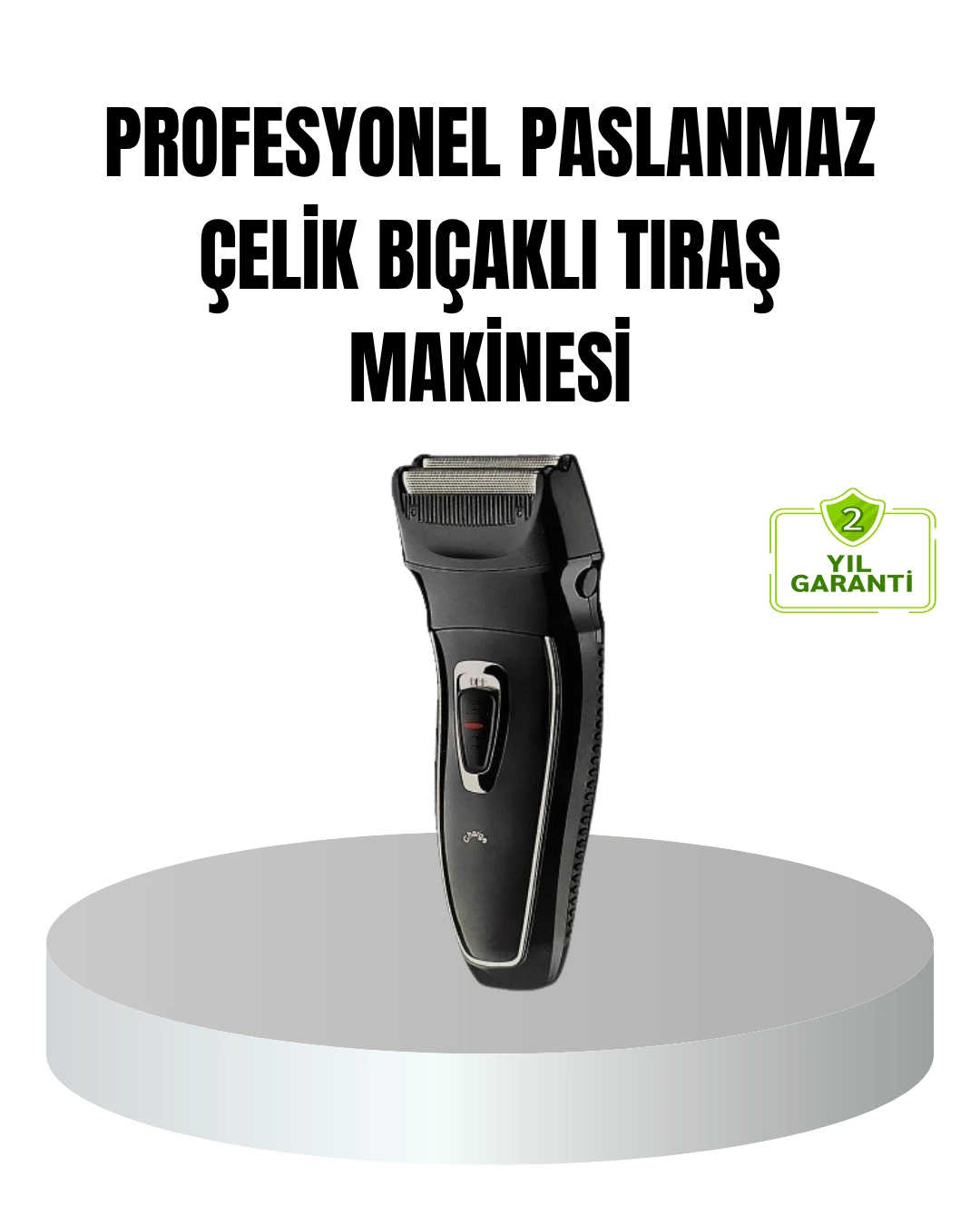 Profesyonel Şarjlı Saç Ve Sakal Tıraş Makinesi – Çelik Bıçaklı, Ayarlanabilir Başlıklı, Kablosuz ( Lisinya )