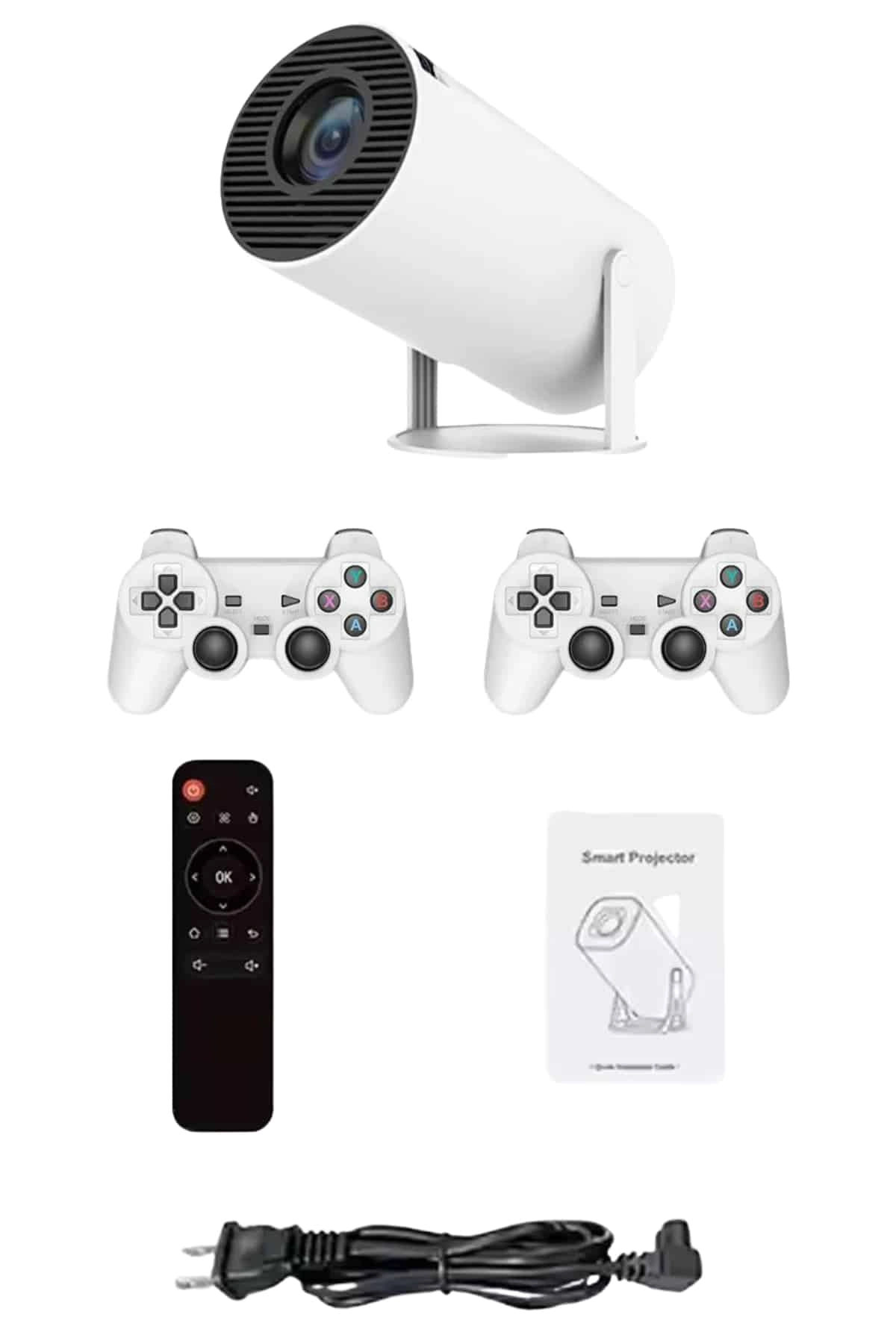 Projeksiyon Cihazı Video Oyun Konsolu Projektör Taşınabilir Ayaklı Çift Kollu 4k Çözünürlüklü ( Lisinya )