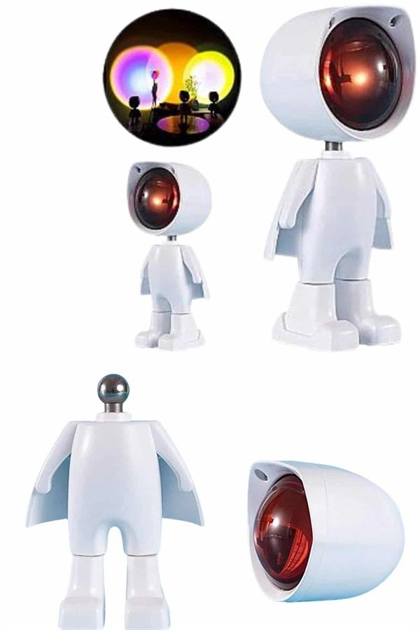 Projeksiyon Güneş Lambası Astronot Gün Batımı Projektör Led Işıklı ( Lisinya )