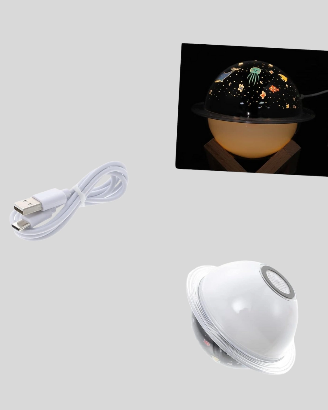 Projektör Işıklı Ve Aromaterapi Destekli Taşınabilir Nemlendirici Cihaz Usb Bağlantılı ( Lisinya )