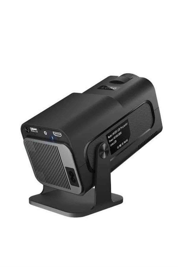 Projektör Siyah Android Taşınabilir Sinema Projeksiyon Kablosuz Destekli En Güncel Sürüm Akıllı ( Lisinya )