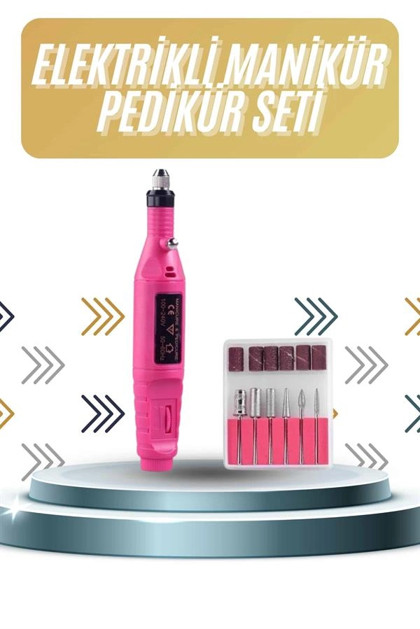 Protez Tırnak Ayak Nasır Ve Tırnak Mantar Makinesi Elektrikli 12v Tırnak Törpü Seti ( Lisinya )