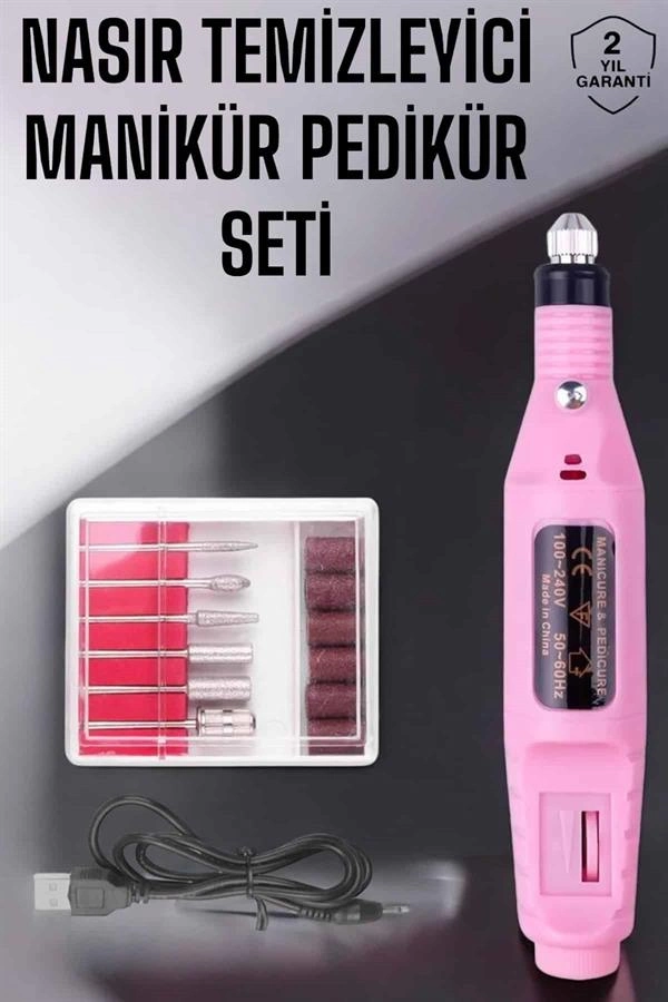 Protez Tırnak Manikür Ve Pedikür Seti Elektrikli ( Lisinya )