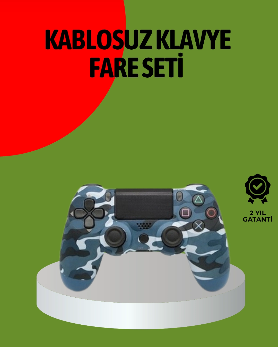 Ps4 Kablosuz Oyun Kolu Gecikmesiz Bağlantılı Ergonomik Tasarımlı ( Lisinya )