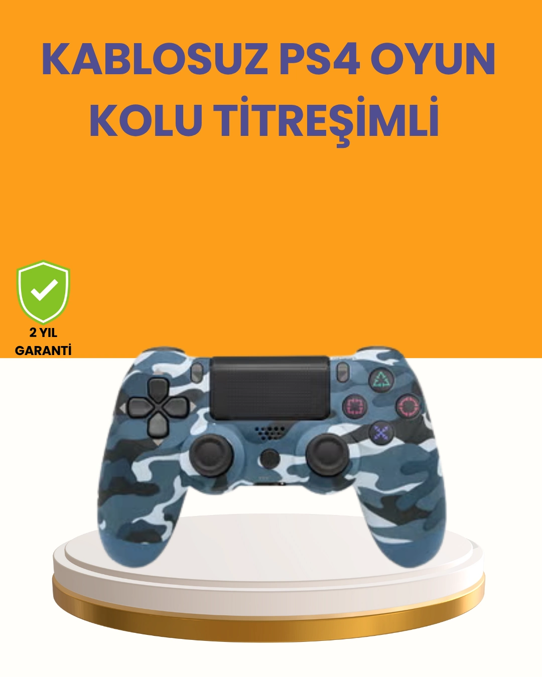 Ps4 Kablosuz Oyun Kolu Gecikmesiz Bağlantılı Ergonomik Tasarımlı ( Lisinya )