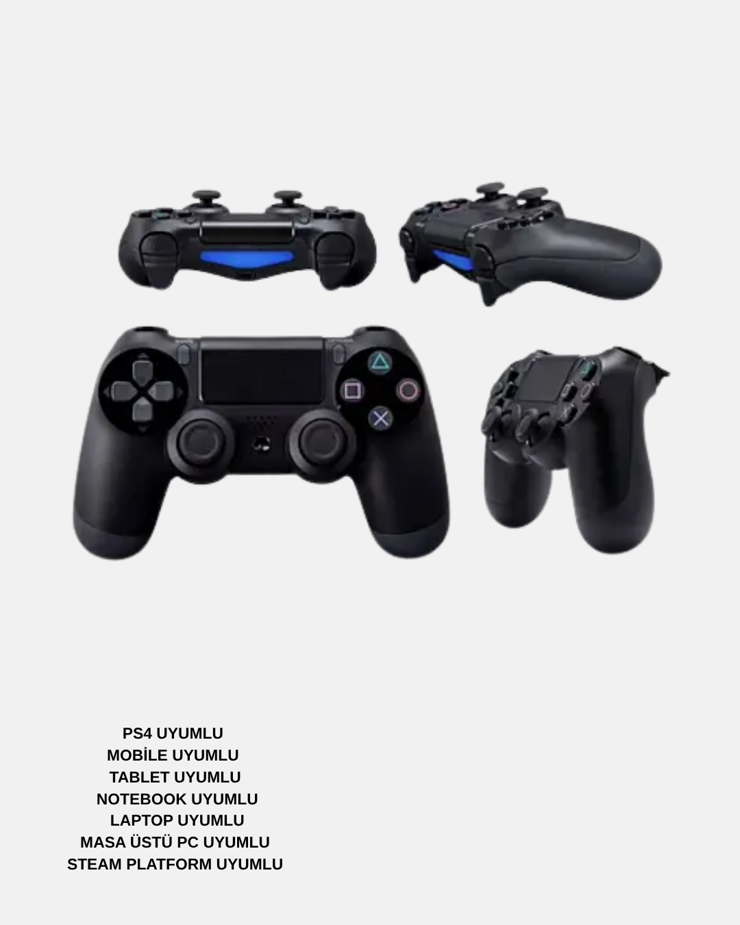 Ps4 Kablosuz Oyun Kolu V2 – Bluetooth Bağlantılı, Titreşimli, Pc Ve Mobil Uyumlu ( Lisinya )