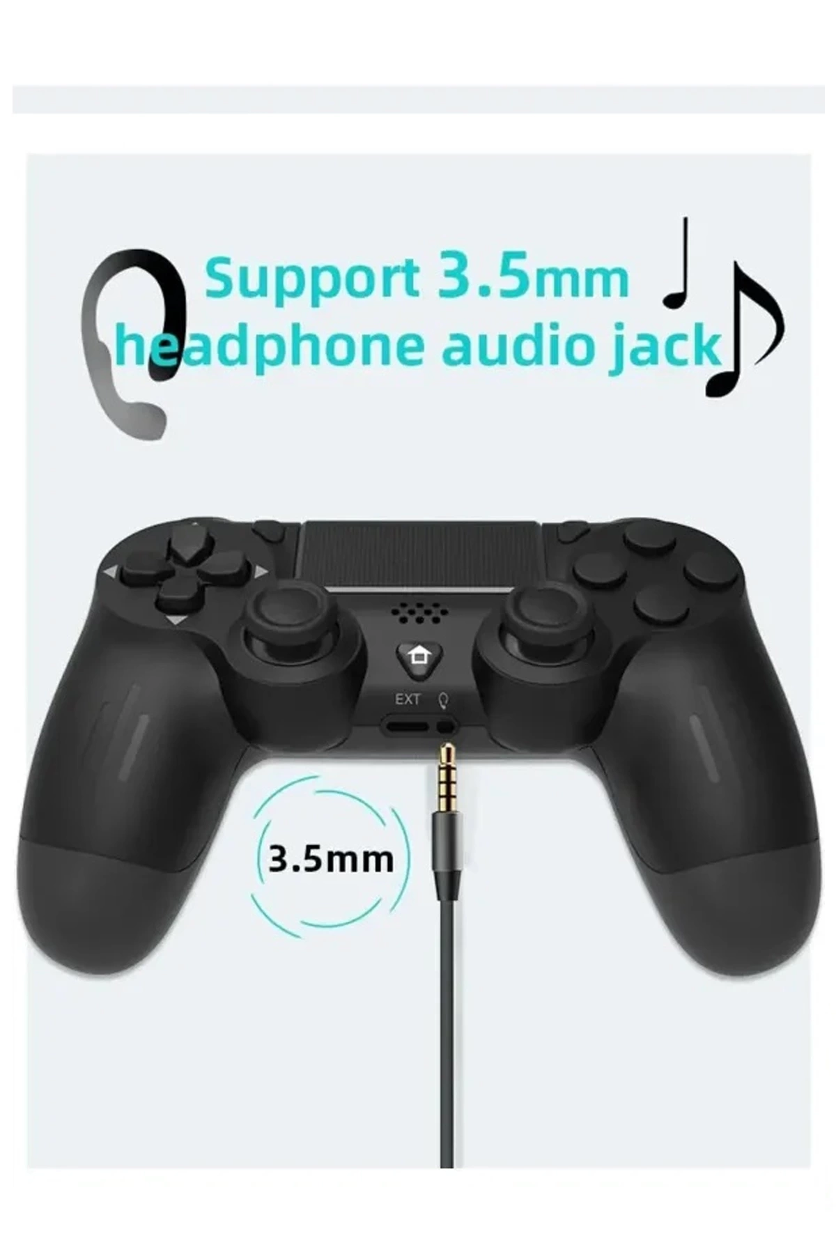 Ps4 Kol Wireless Bt Kablosuz Oyun Kolu Ps4 Joystick Tablet Telefon Pc Uyumlu Titreşimli Oyun Kolu ( Lisinya )