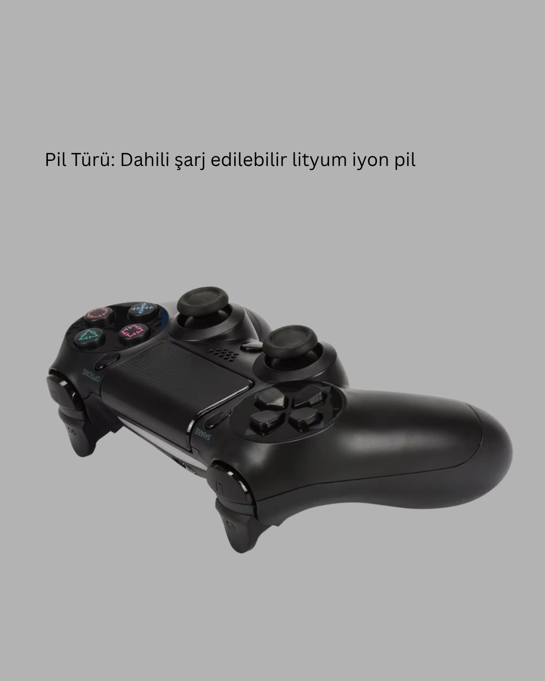 Ps4 Uyumlu Kablosuz Oyun Kolu – Titreşimli, Şarjlı Ve Ergonomik ( Lisinya )