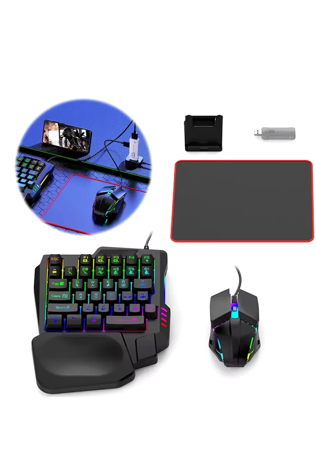 Pubg Mobil Oyun Kiti 5in1 Bt5.3 Klavye Mouse Dönüştürücü Seti Pugb Seti ( Lisinya ) Pubg Mobil Oyun Kiti 5in1 Bt5.3 Klavye Mouse Dönüştürücü Seti Pugb Seti ( Lisinya )