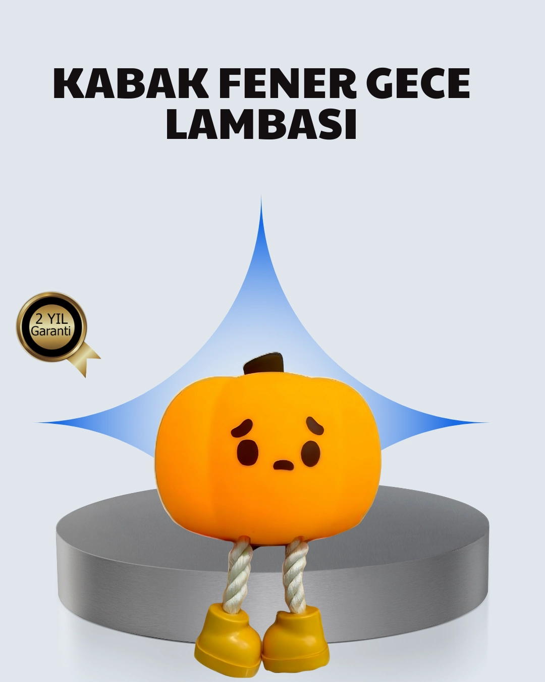 Pumpkin Led Gece Lambası Üç Kademeli Işık Ayarlı ( Lisinya )
