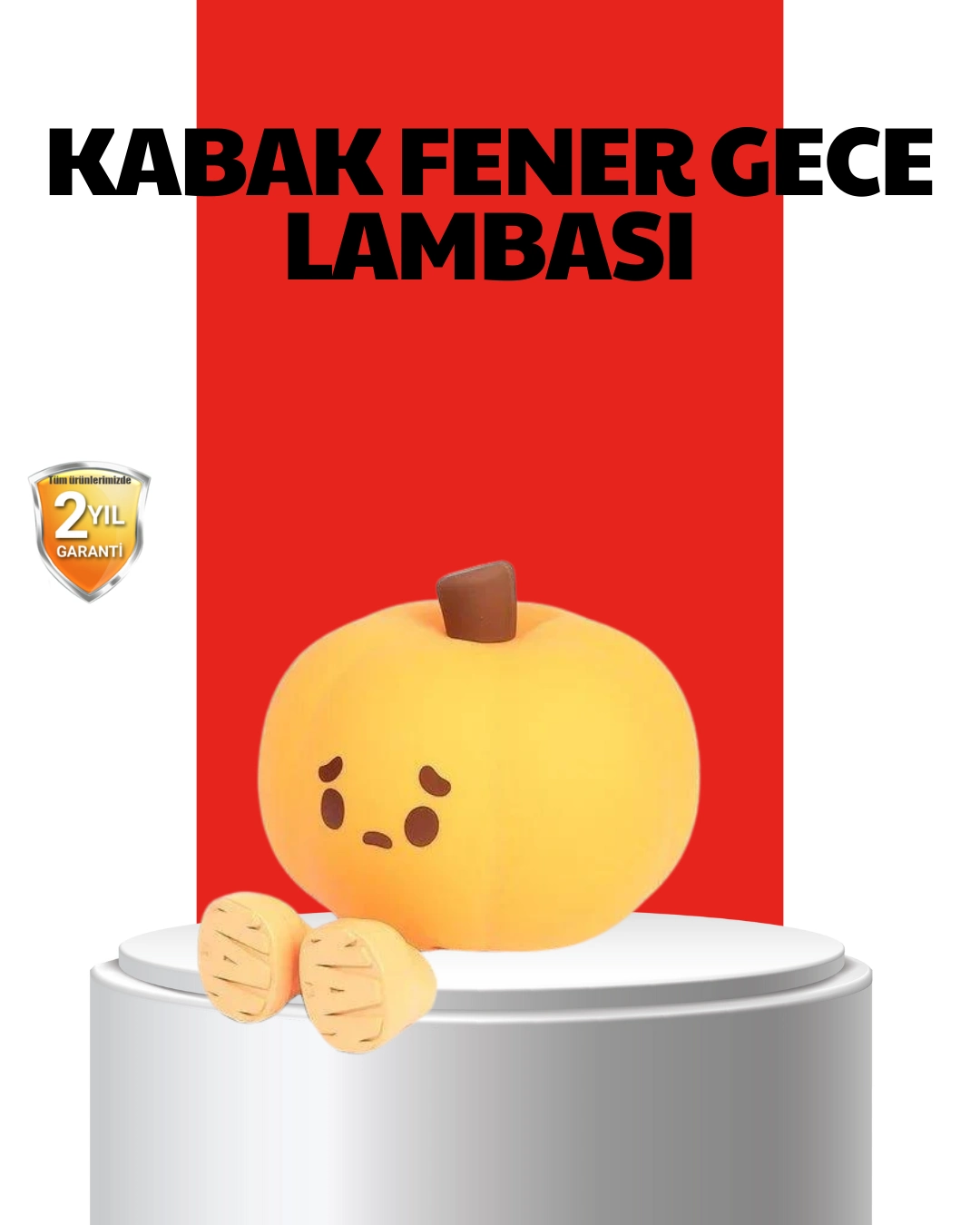 Pumpkin Led Night Light Dokunmatik Şarjlı Silikon Gece Lambası ( Lisinya )