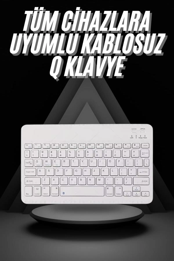 Q Klavye Türkçe Bluetooth Klavye Tüm Cihazlara Uyumlu Kablosuz ( Lisinya )