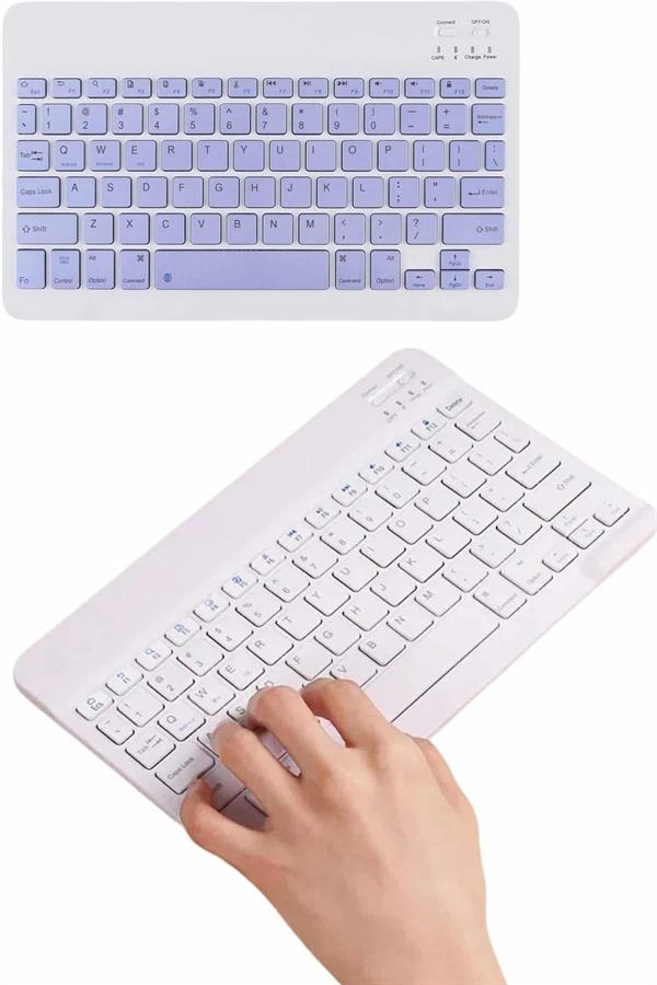 Q Klavye Türkçe Bluetooth Klavye Tüm Cihazlara Uyumlu Kablosuz ( Lisinya )