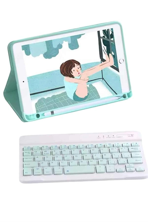 Q Klavye Türkçe Bluetooth Klavye Tüm Cihazlara Uyumlu Kablosuz ( Lisinya )