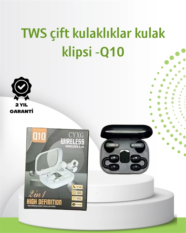 Q10 Bluetooth Kulaklık – Hafif, Şık Tasarım, Güçlü Pil Ve Net Çağrı Kalitesi ( Lisinya )