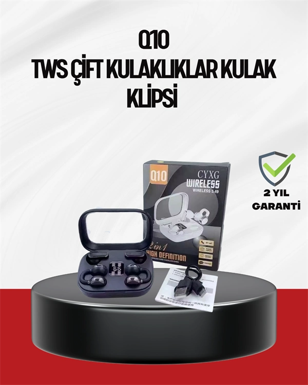 Q10 Dokunmatik Bluetooth Kulaklık – 6 Saat Müzik, Çift Dil, Hızlı Şarj ( Lisinya )