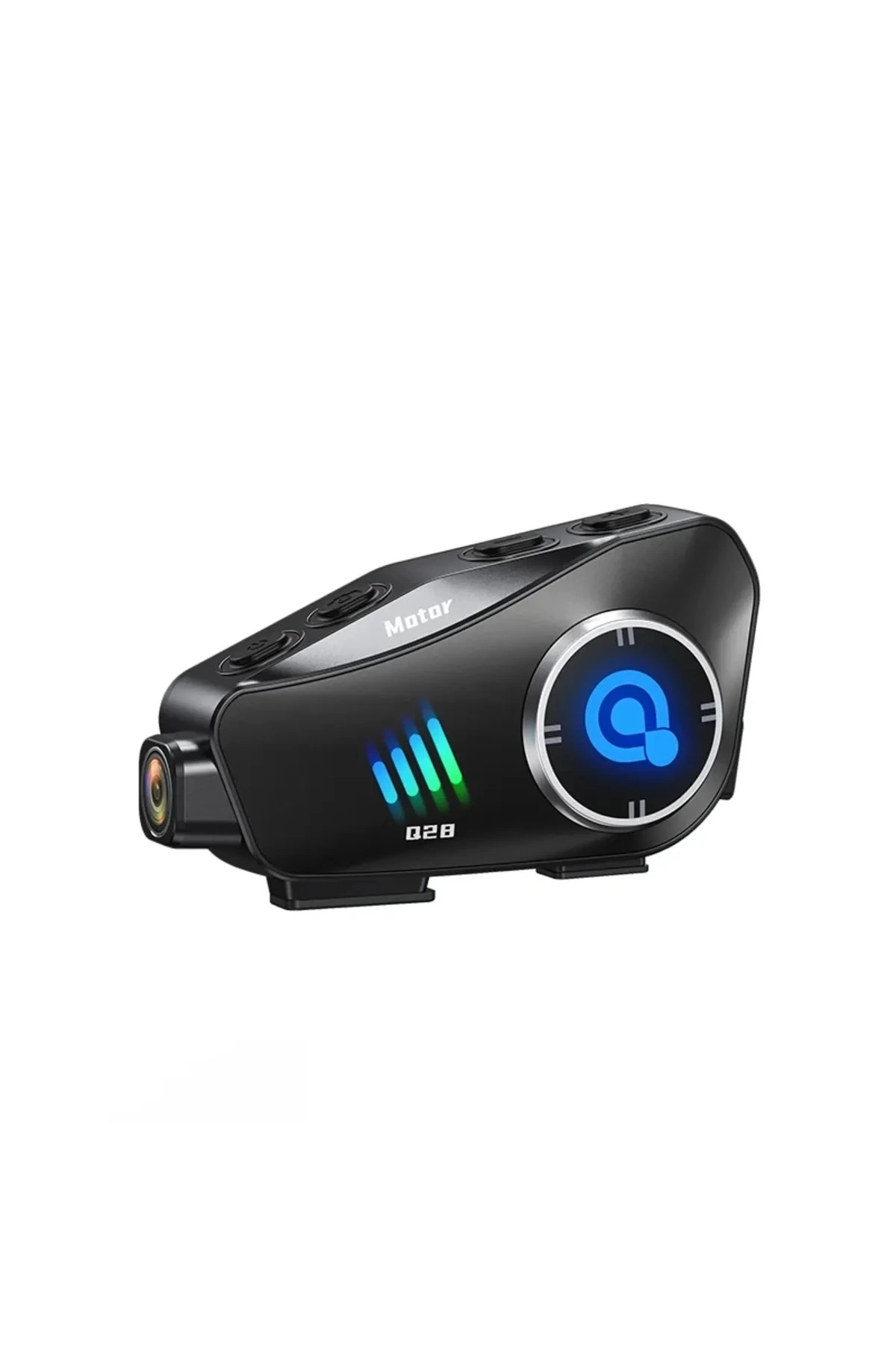 Q28 Motosiklet Kask Bluetooth Kulaklık 1080p Kamera Interkom Kulaklık Su Geçirmez Intercom ( Lisinya )