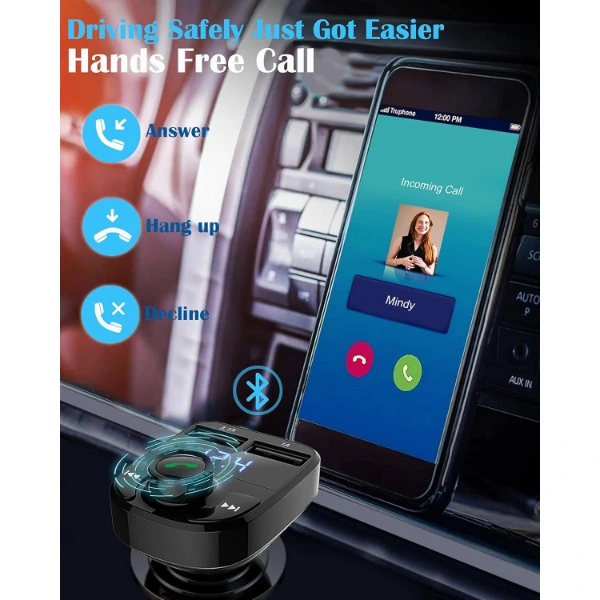 Qc 3.1a Usb & Pd /tf Fm Transmitter ( Lisinya ) Qc 3.1a Usb & Pd /tf Fm Transmitter ( Lisinya )