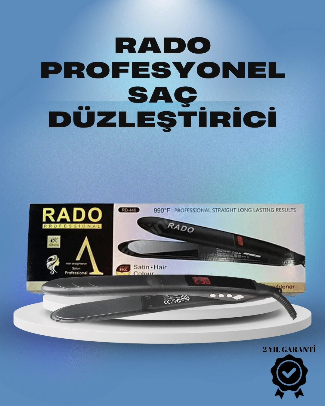 Rado Rd-446 Hızlı Isınan Profesyonel Düzleştirici ( Lisinya )