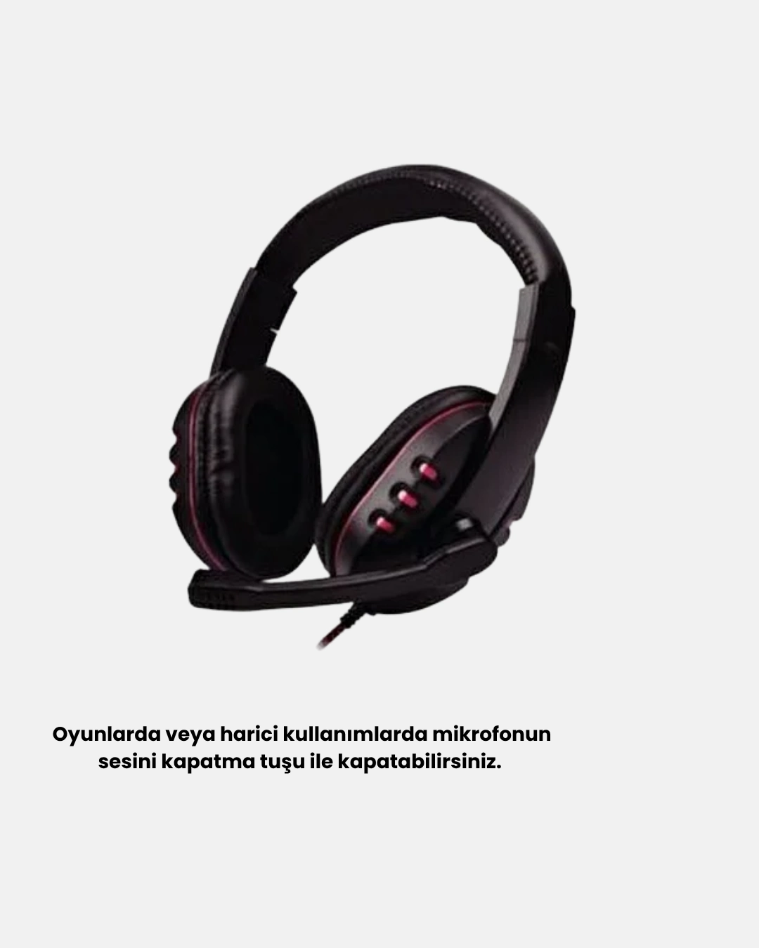 Rahat Ve Dayanıklı Mikrofonlu Oyun Kulaklığı – Stereo Ses, Ayarlanabilir Kafa Bandı ( Lisinya )