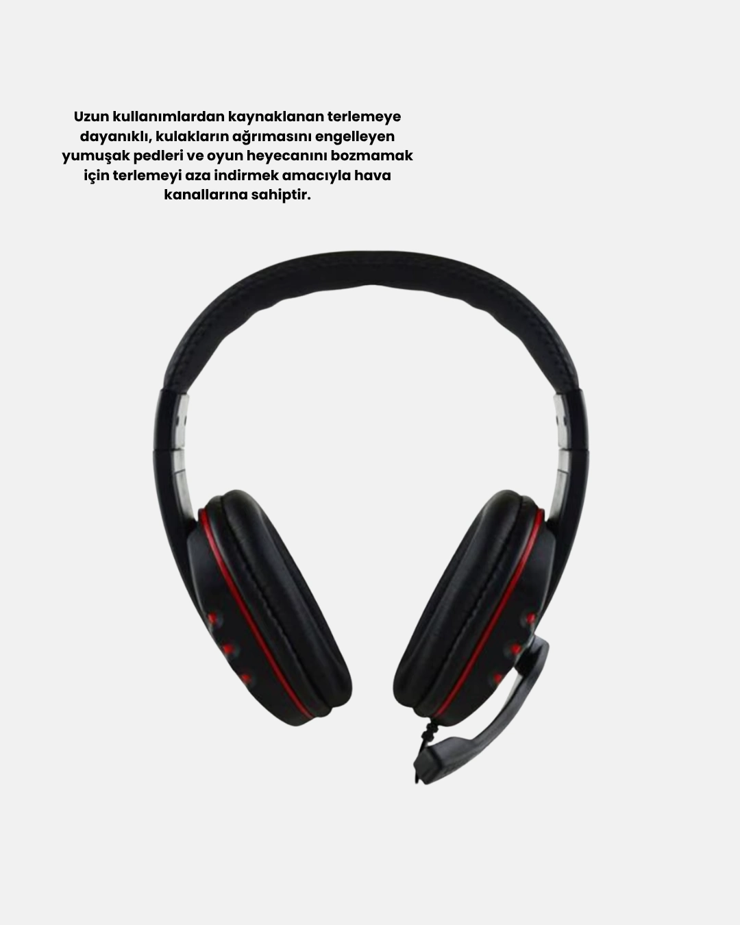 Rahat Ve Dayanıklı Mikrofonlu Oyun Kulaklığı – Stereo Ses, Ayarlanabilir Kafa Bandı ( Lisinya )