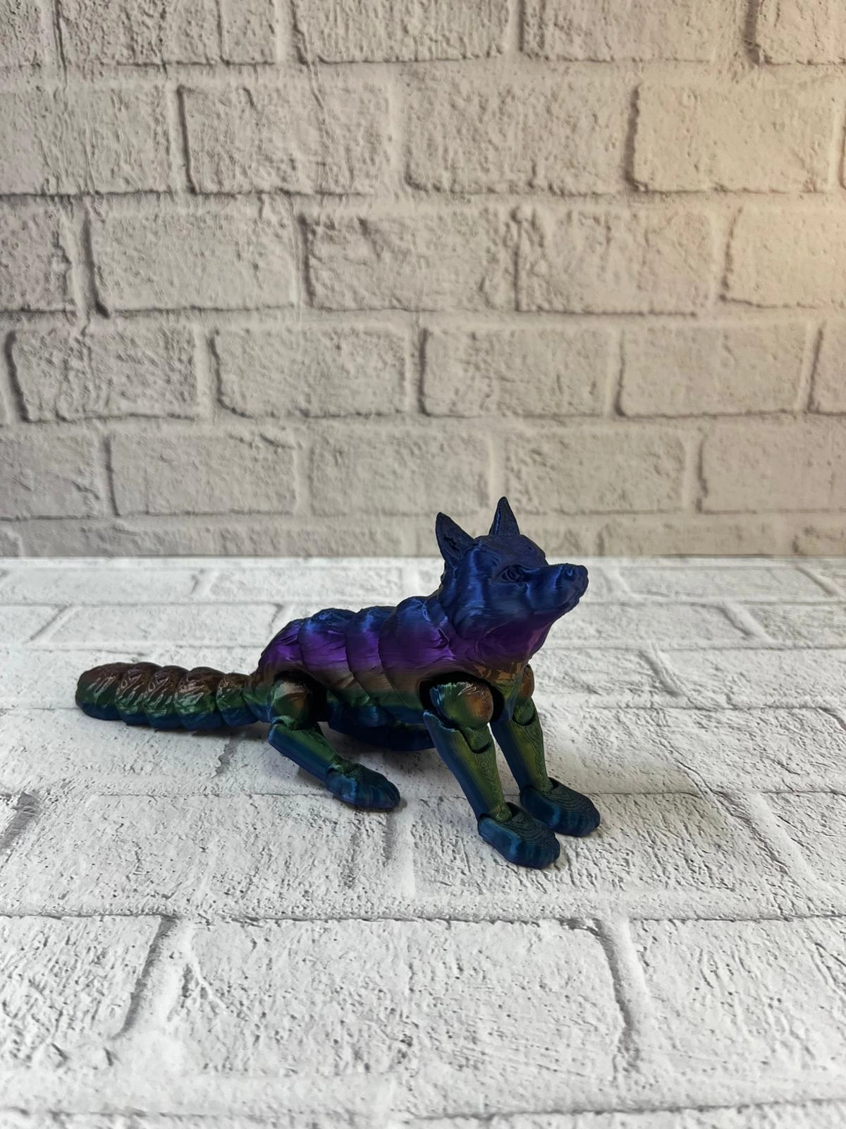 Rainbow Hareketli Kurt Masa Dekoru Esnek Eklem Yapılı ( Lisinya )