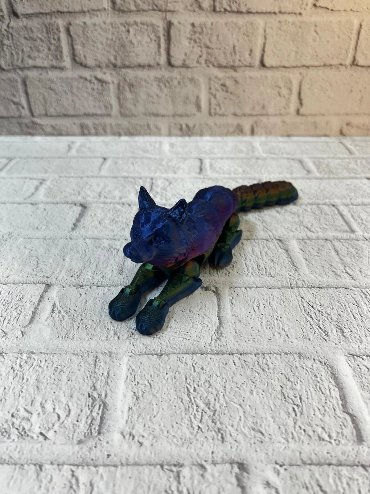 Rainbow Hareketli Kurt Masa Dekoru Esnek Eklem Yapılı ( Lisinya )