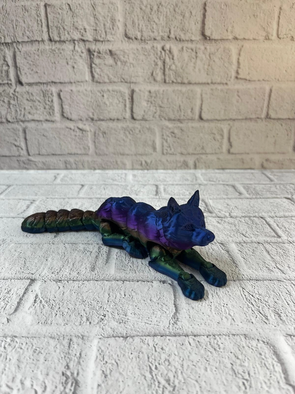 Rainbow Hareketli Kurt Masa Dekoru Esnek Eklem Yapılı ( Lisinya )