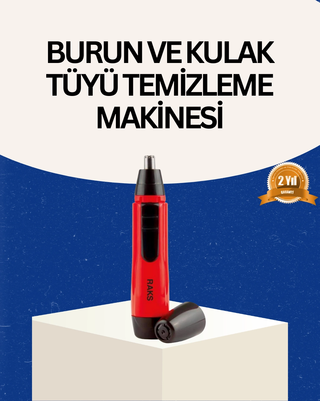 Raks Kırmızı Tüy Temizleme Cihazı Kulak Burun Pilli Ergonomik ( Lisinya )