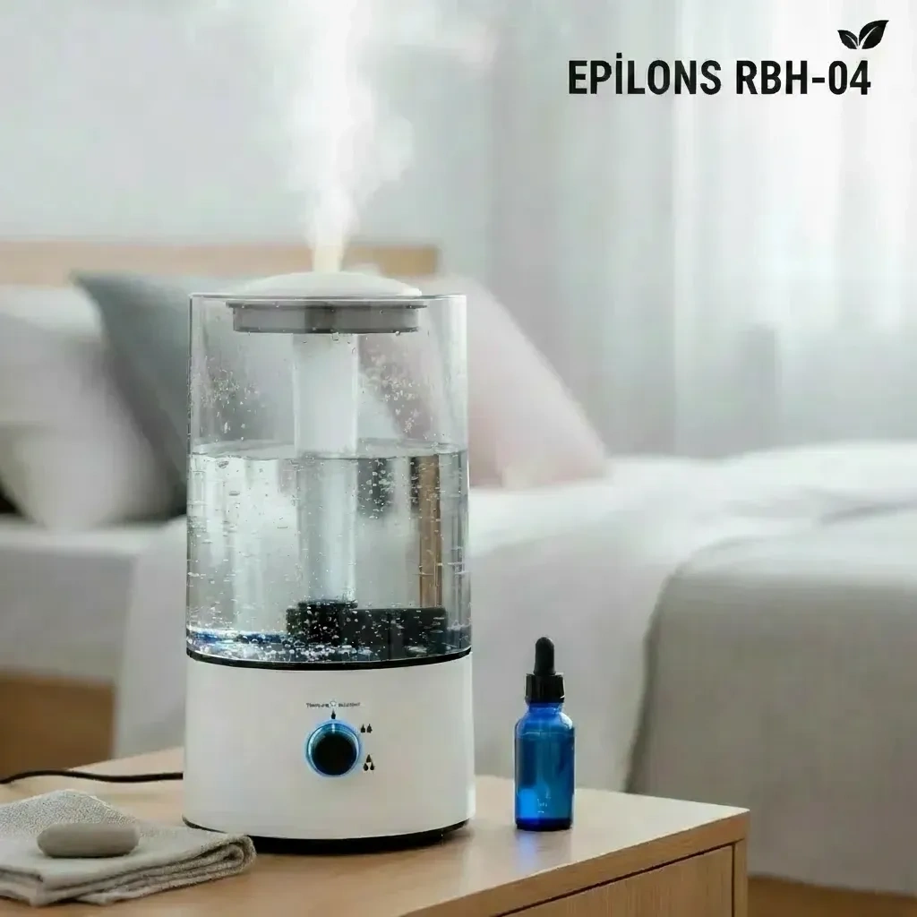 RBH-04 Ultrasonik Hava Nemlendirici 4 Litre Buhar Makinesi Aroma Difüzörü - Otomatik Kapanma ( Lisinya )