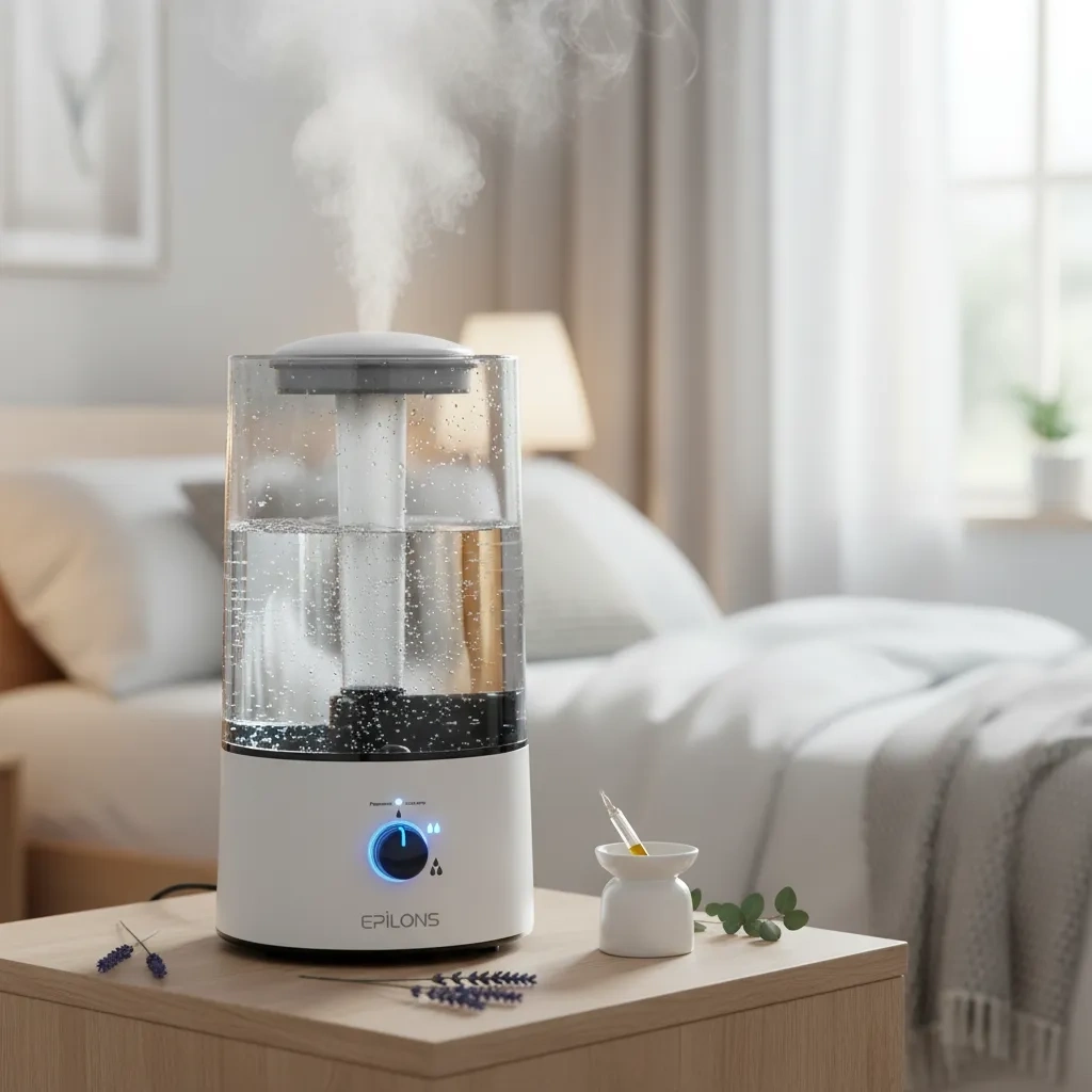RBH-04 Ultrasonik Hava Nemlendirici 4 Litre Buhar Makinesi Aroma Difüzörü - Otomatik Kapanma ( Lisinya )