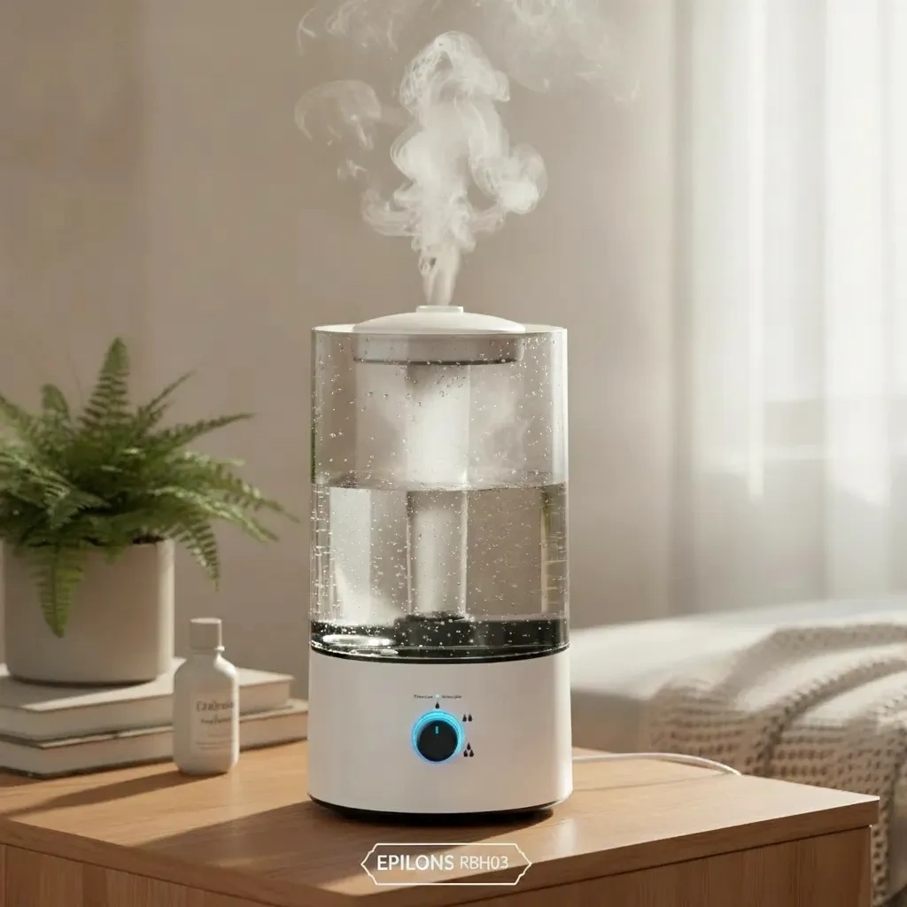 RBH-04 Ultrasonik Hava Nemlendirici 4 Litre Buhar Makinesi Aroma Difüzörü - Otomatik Kapanma ( Lisinya )