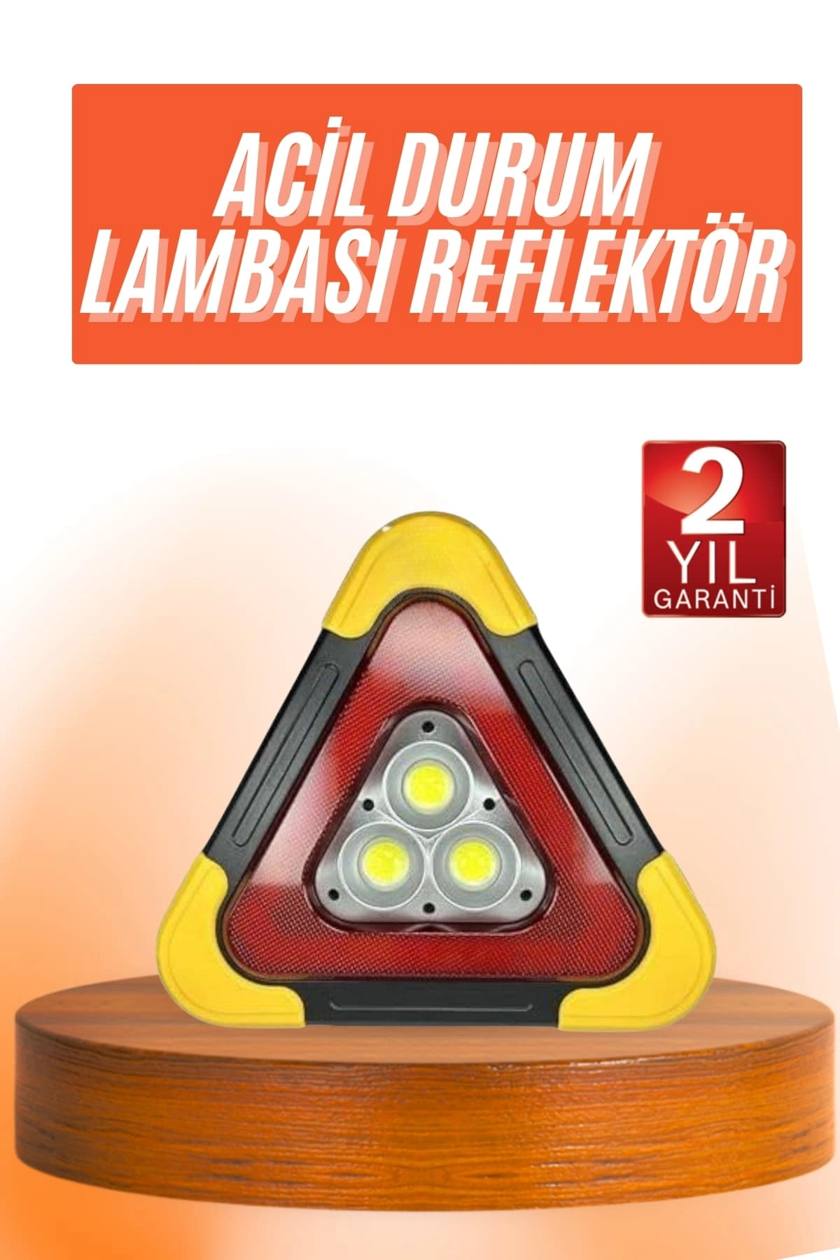 Reflektör Güneş Enerjili Taşınabilir Portatif Acil Güvenlik Işığı Araba Acil Uyarı Işığı ( Lisinya )