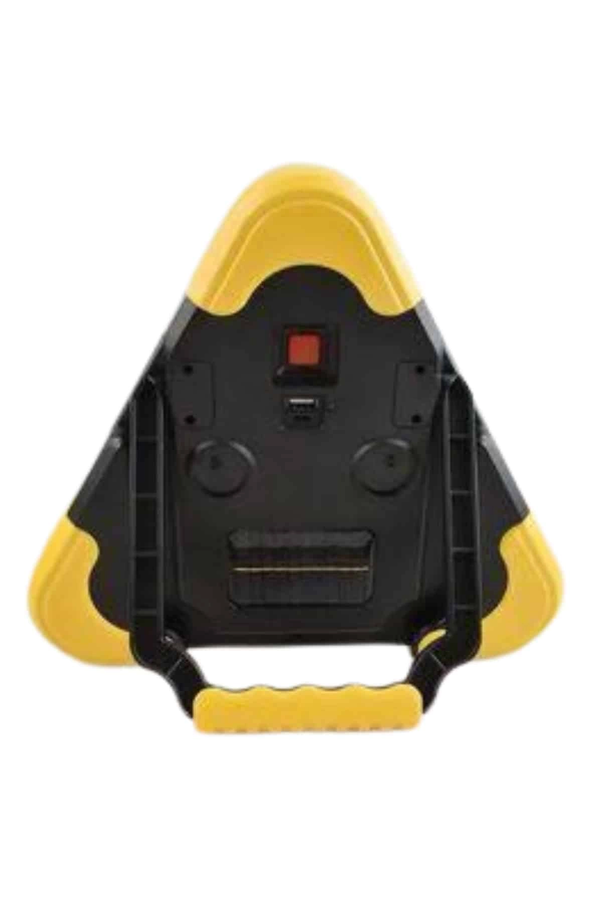 Reflektör Işıklı Ikaz Lambası Şarjlı Çok Fonksiyonlu Işıklı Üçgen Reflektör ( Lisinya )