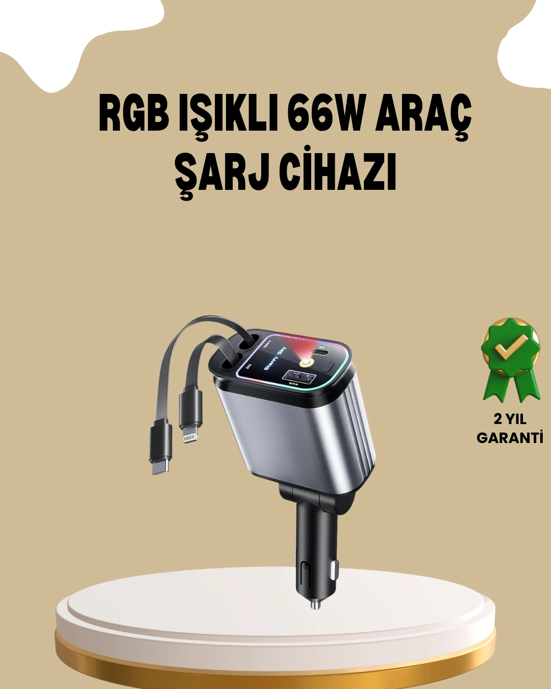 Renault, Peugeot, Citroen, Fiat Araçlar İçin Hızlı Şarjlı Araç Çakmaklık Adaptörü ( Lisinya )