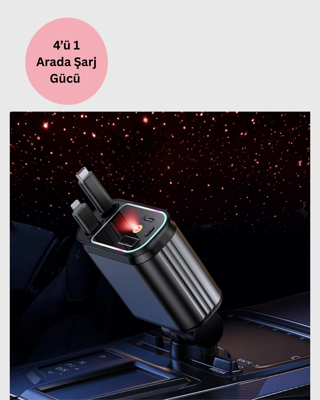 Renault, Peugeot, Citroen, Fiat Araçlar İçin Hızlı Şarjlı Araç Çakmaklık Adaptörü ( Lisinya )