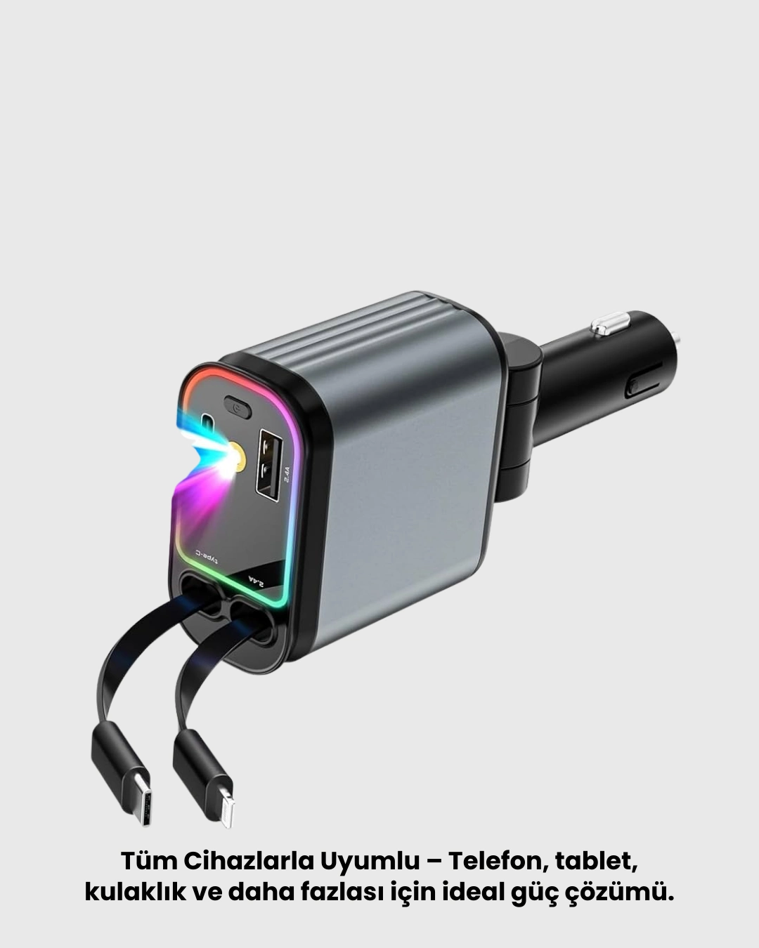 Renault, Peugeot, Citroen, Fiat Araçlar İçin Hızlı Şarjlı Araç Çakmaklık Adaptörü ( Lisinya )