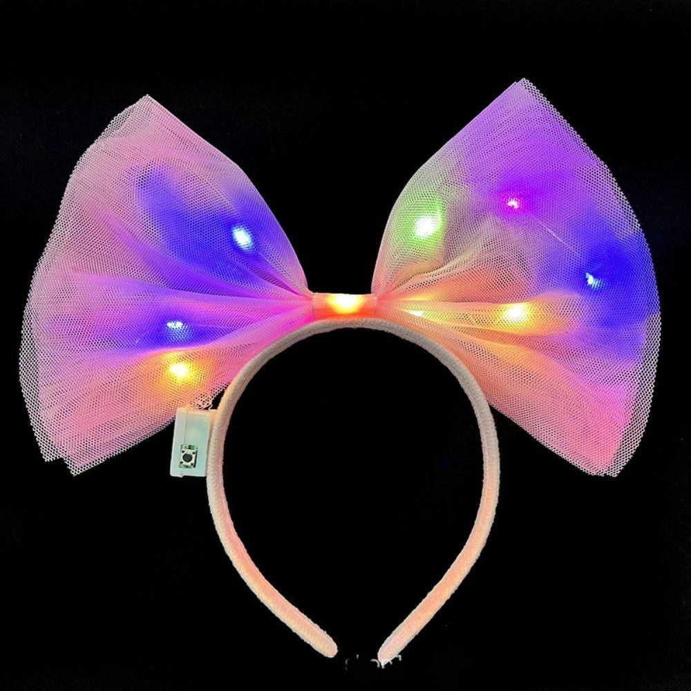 Rengarenk Led Işıklı Fiyonk Tül Parti Tacı Pembe ( Lisinya ) Rengarenk Led Işıklı Fiyonk Tül Parti Tacı Pembe ( Lisinya )