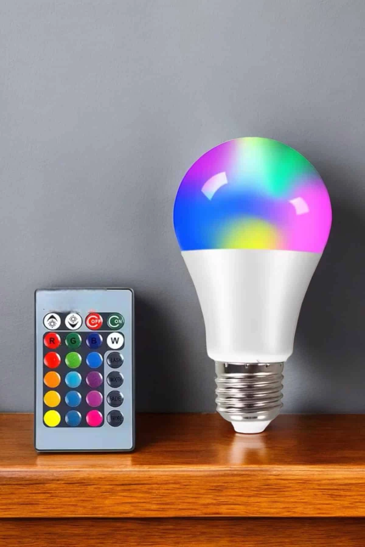 Renk Değiştirebilen Rgb Işıklı Led Ampul A+enerji 15 Watt Led Işık ( Lisinya ) Renk Değiştirebilen Rgb Işıklı Led Ampul A+enerji 15 Watt Led Işık ( Lisinya )