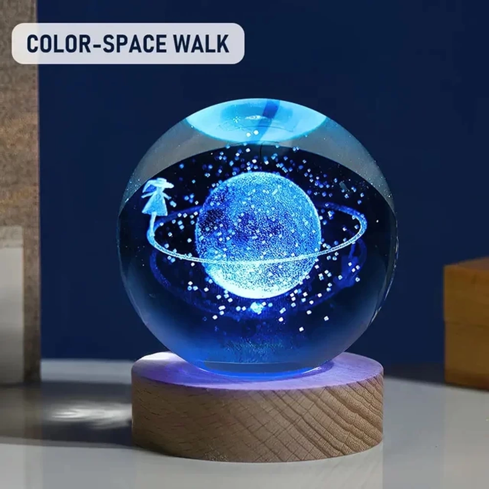 Renk Değiştiren Satürnlü Kız Cam Küre ( Lisinya ) Renk Değiştiren Satürnlü Kız Cam Küre ( Lisinya )