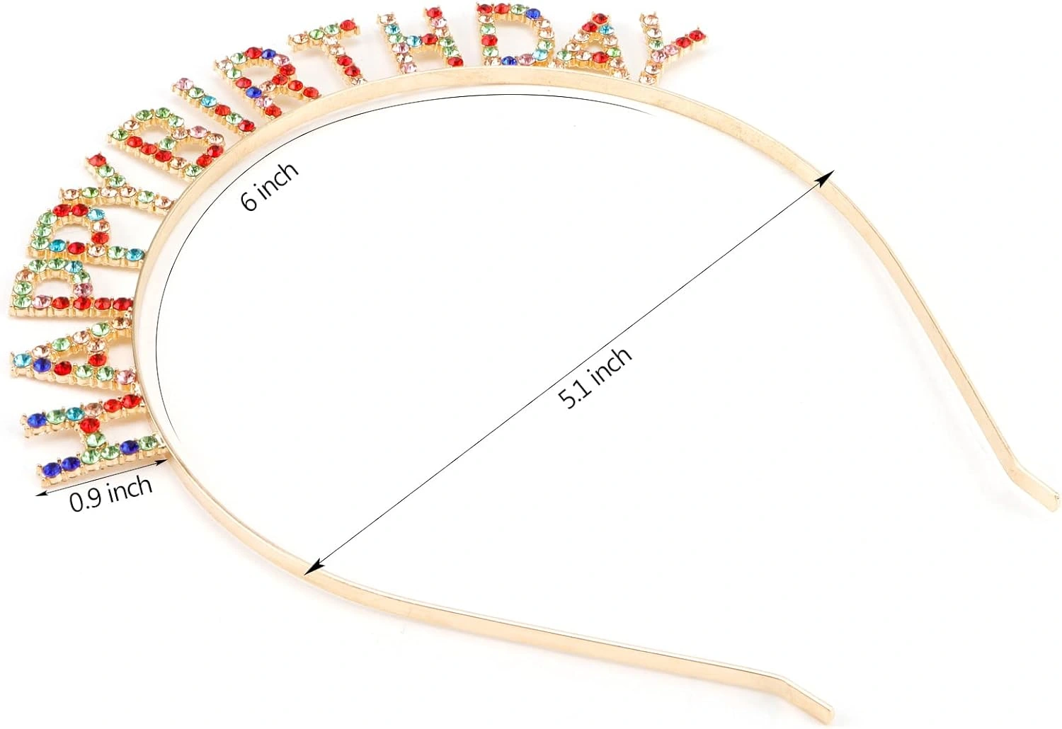 Renkli Kristal Taşlı Lüks Happy Birthday Taçı ( Lisinya ) Renkli Kristal Taşlı Lüks Happy Birthday Taçı ( Lisinya )