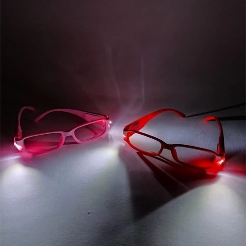 Renkli Led Işıklı Kitap Okuma Gözlüğü ( Lisinya )