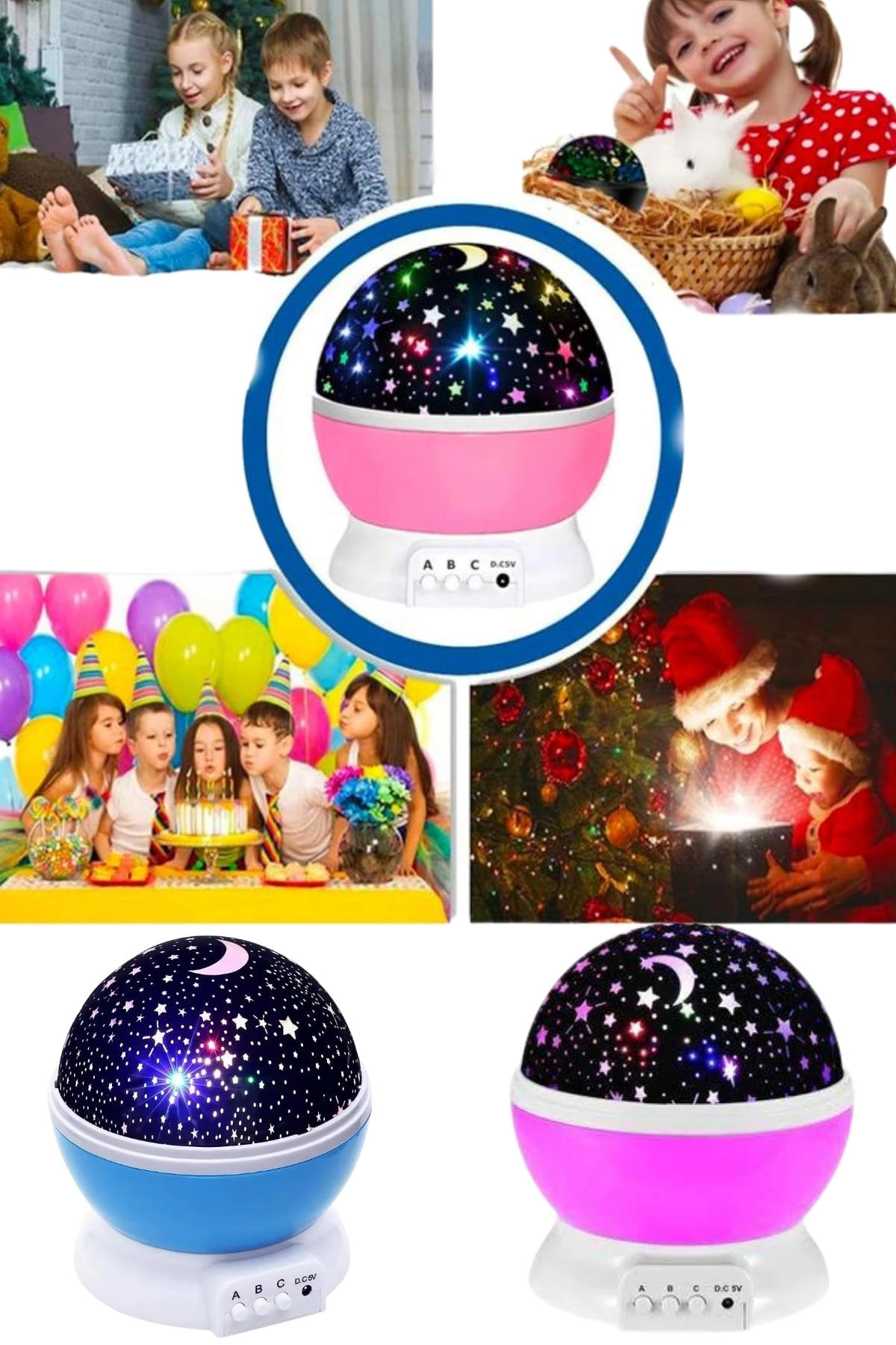 Renkli Yıldızlı Gökyüzü Projeksiyon Gece Lambası Pilli Ve Usb Kablolu ( Lisinya ) Renkli Yıldızlı Gökyüzü Projeksiyon Gece Lambası Pilli Ve Usb Kablolu ( Lisinya )