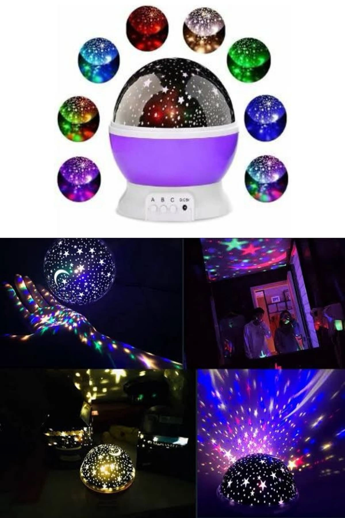 Renkli Yıldızlı Gökyüzü Projeksiyon Gece Lambası Pilli Ve Usb Kablolu ( Lisinya ) Renkli Yıldızlı Gökyüzü Projeksiyon Gece Lambası Pilli Ve Usb Kablolu ( Lisinya )