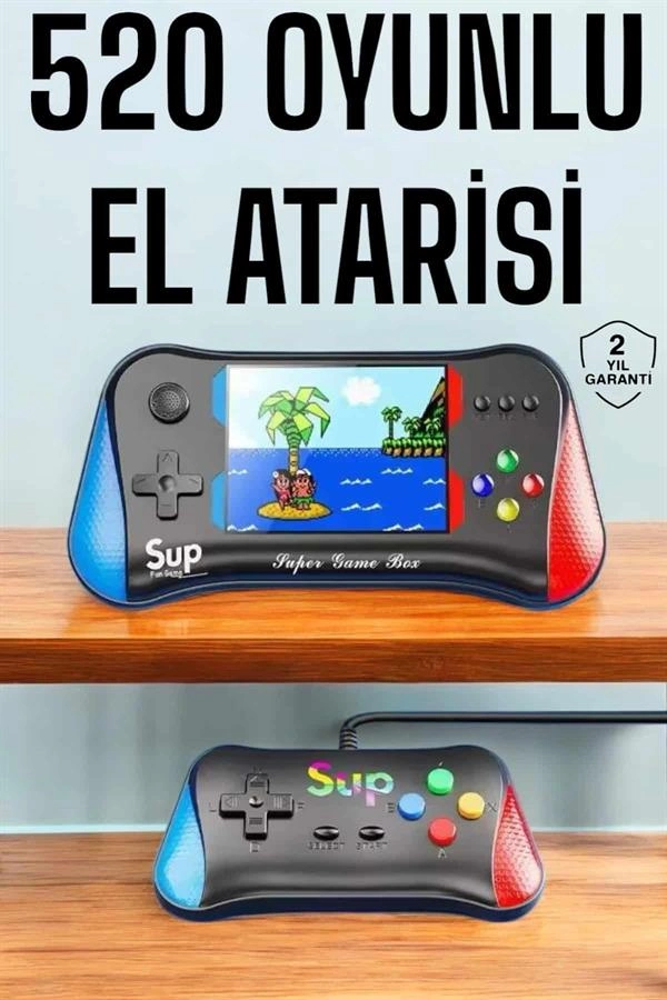 Retro 500 Oyunlu Nostaljik Oyunlu El Atari Gamebox Oyun Konsolu Çift Destekli ( Lisinya ) Retro 500 Oyunlu Nostaljik Oyunlu El Atari Gamebox Oyun Konsolu Çift Destekli ( Lisinya )