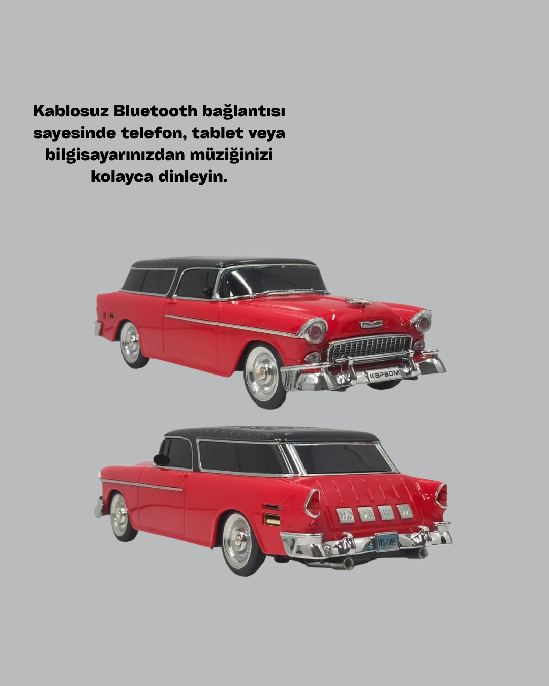 Retro Araba Şekilli Kablosuz Bluetooth Hoparlör ( Lisinya )